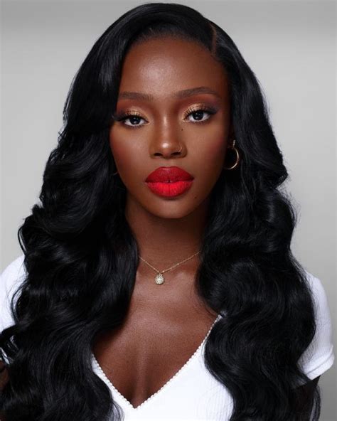 Red Lipstick Makeup For Black Girl