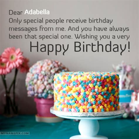 Happy Birthday Adabella Cakes, Cards, Wishes