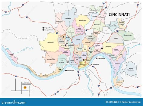 Map Of Cincinnati Neighborhoods | Map Of The World