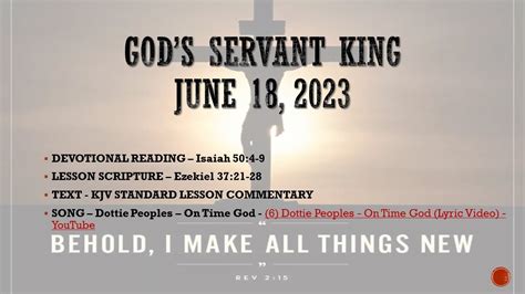 Sunday School Lesson - God's Servant King - 06182023 - SLMMBC - YouTube