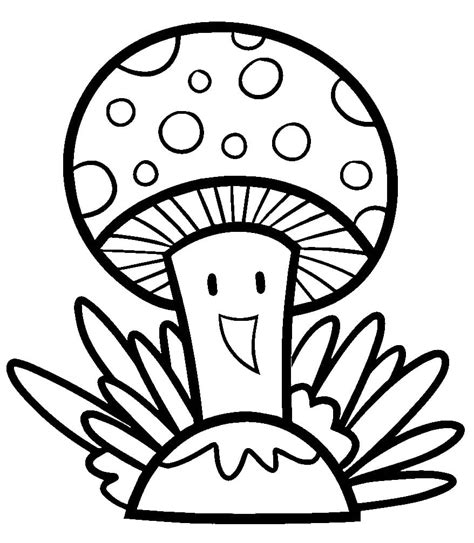 Cute Cartoon Mushroom coloring page - Download, Print or Color Online for Free