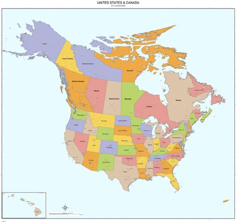 Map Of Usa Canada - Map