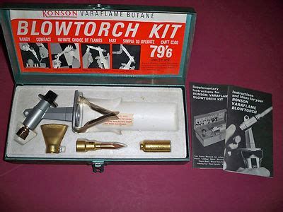 vintage Ronson Blowtorch varaflame torch kit in case | #306882496