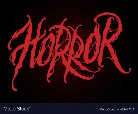 Lettering horror Royalty Free Vector Image - VectorStock