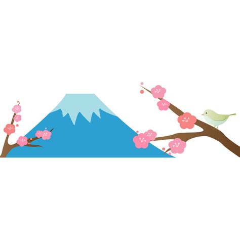 Mt. Fuji cherry blossoms | Free SVG