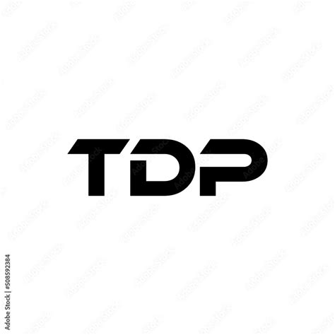 TDP letter logo design with white background in illustrator, vector logo modern alphabet font ...