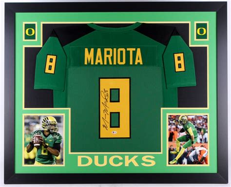 Marcus Mariota Autographed Signed Oregon Ducks Framed Jersey BECKETT