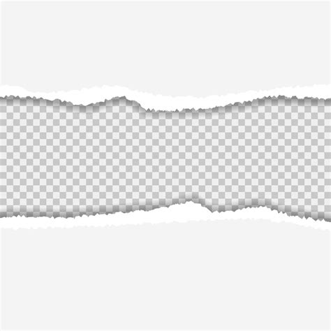 Torn paper, ripped edges isolated on transparent background. 3098690 ...