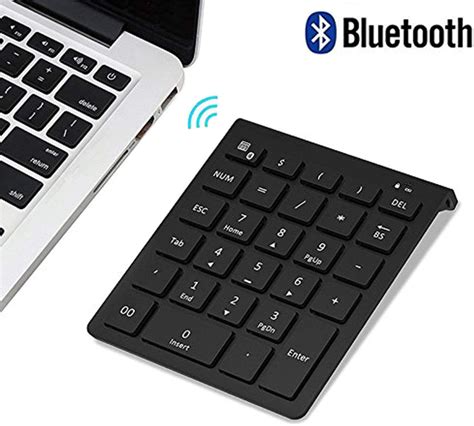 Bluetooth Number Pad, Numeric Keypad - Lekvey Portable Wireless Bluetooth Keypad : 28-Key Numpad ...