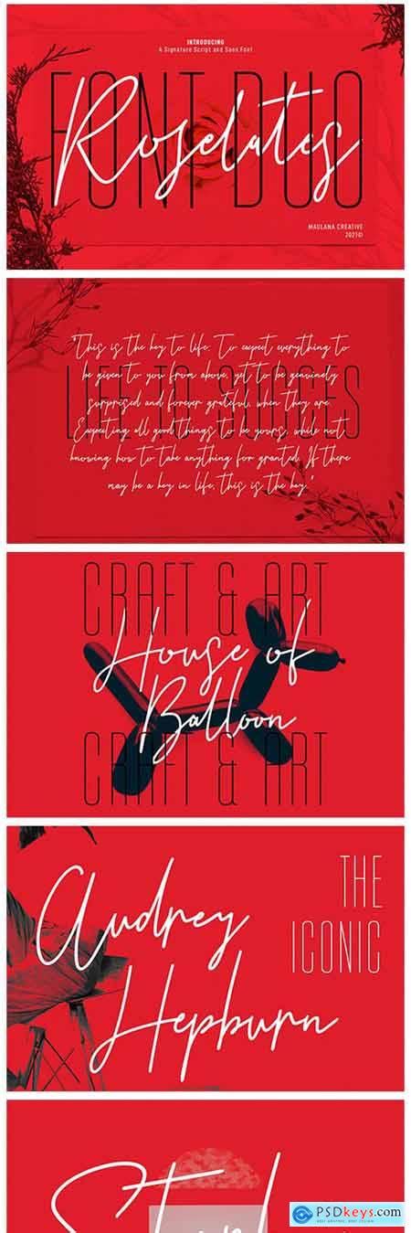 Roselates Script Sans Font Duo 6655469 » Free Download Photoshop Vector Stock image Via Torrent ...