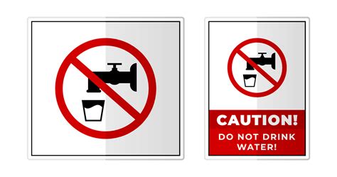 Do not Drink Water Sign Label Symbol Icon Vector Illustration 21370106 Vector Art at Vecteezy