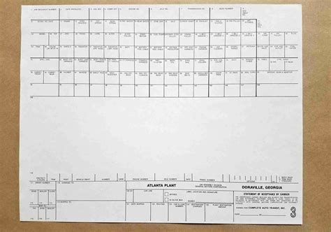 1966-69 NEW VEHICLE BUILD SHEET – CPR Parts