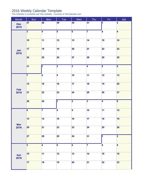 26 Blank Weekly Calendar Templates [PDF, Excel, Word] ᐅ TemplateLab