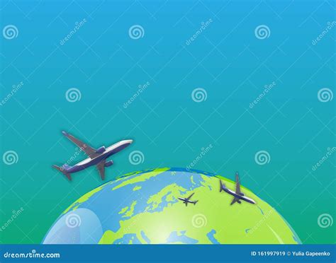 Naturalistic Airliner Flies On A Transparent Background. Side View From Below. Vector ...