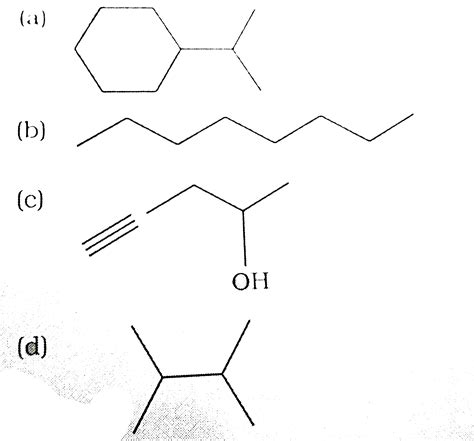 Expand each of the following bond0line formulas to show all the atoms