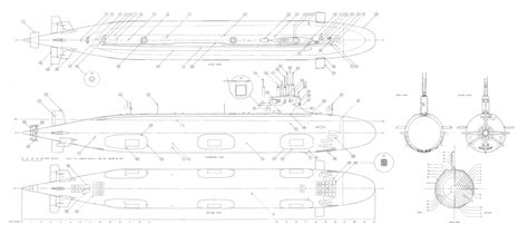 USS Seawolf (SSN-21) Blueprint - Download free blueprint for 3D modeling