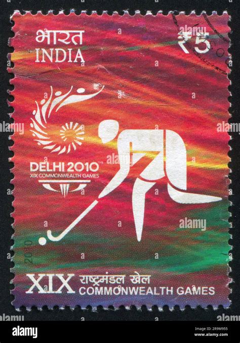 INDIA - CIRCA 2010: stamp printed by India, shows hockey player, circa ...