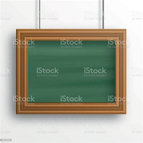 Chalkboard Background With Wooden Frame Stock Illustration - Download ...