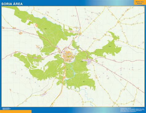 Road map Soria Spain | Wall maps of countries of the World