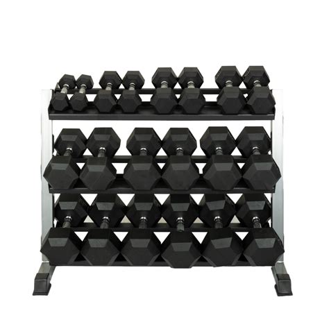 Rubber Hex Dumbbell Set (5-50 lbs.) – Flaman Fitness Commercial