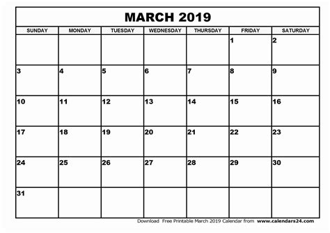 Printable Blank Monthly Calendar Template | Example Calendar Printable