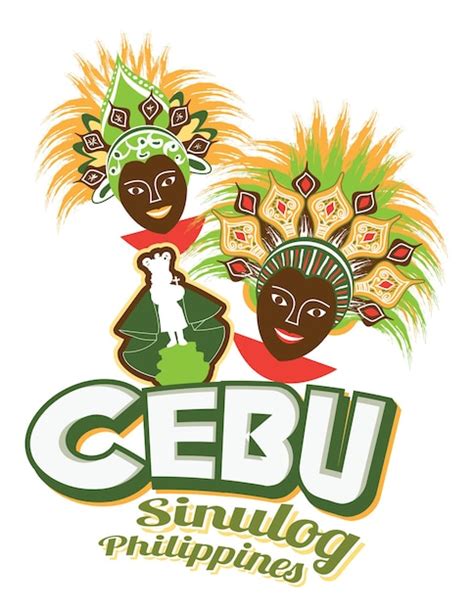 Premium Vector | Sinulog festival philippines cebu faces