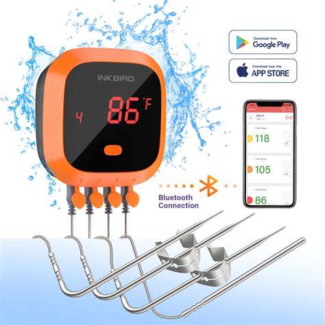 Wireless Meat Thermometer 4 Probes Inkbird Ibt-4xc - Buy Meat ...