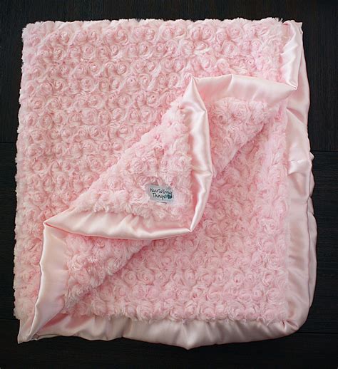 Minky Blanket pink blanket baby girl blanket with ruffle