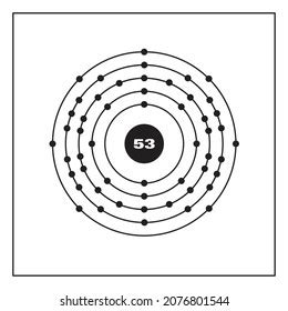 Bohr Model Representation Iodine Atom Number Stock Vector (Royalty Free ...