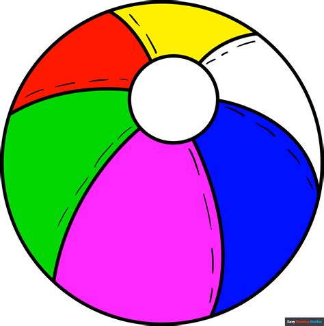 How to Draw a Beach Ball - Really Easy Drawing Tutorial