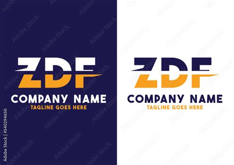 Letter ZDF logo design vector template, ZDF logo Stock Vector | Adobe Stock