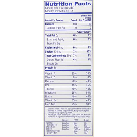 34 Cream Of Wheat Nutrition Label - Labels Database 2020