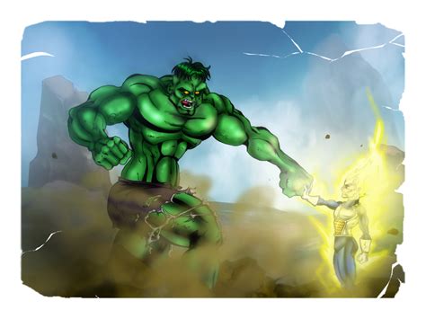 Vegeta vs Hulk by Toadman005 on DeviantArt