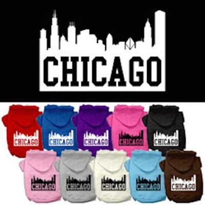 Chicago Skyline Dog Hoodie