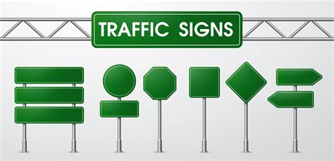 Traffic signs in realistic style Trapped by the road. 600432 Vector Art ...