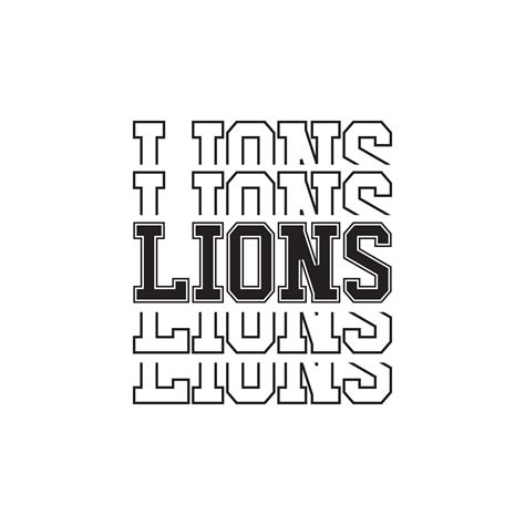 LIONS Svg, LION Svg, Svg Files for Cricut, Sports Svg, Baseball Svg ...