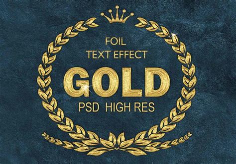 Gold Foil Text Effect PSD - Free Photoshop Brushes at Brusheezy!