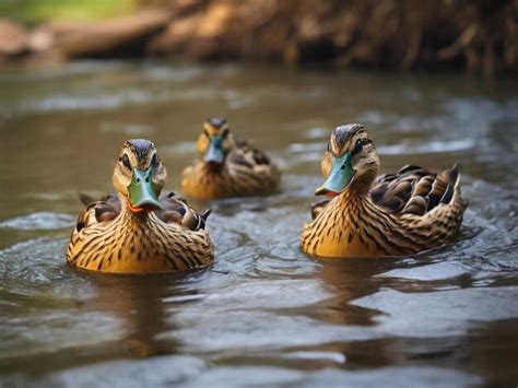 Premium Photo | Swimming ducks