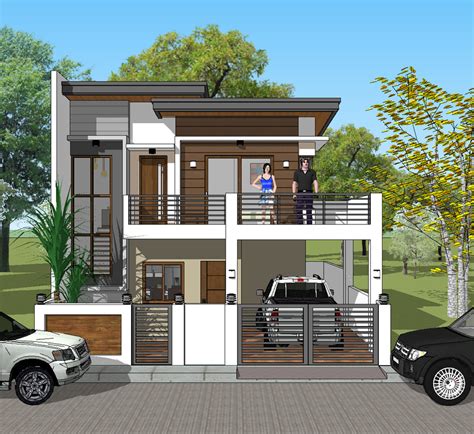 Two Storey Modern House Plan With Right Size Pinoy House, 55% OFF