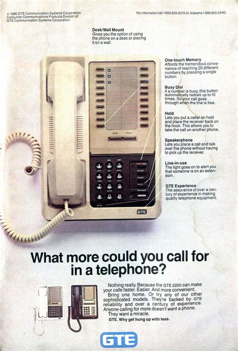 Vintage phone ad (1986) | Phone, Vintage phones, 80s phone