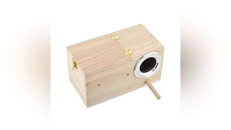 Pet Wood Parakeet Budgie Cockatiel Breeding Nesting Bird Aviary Small Bird Cage Box Wooden Bird ...