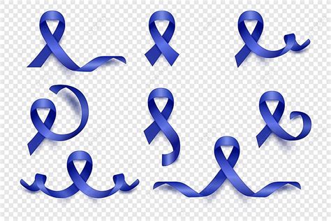 Dark Blue Ribbon Symbolizes Colon Cancer Awareness Vector Healthcare ...