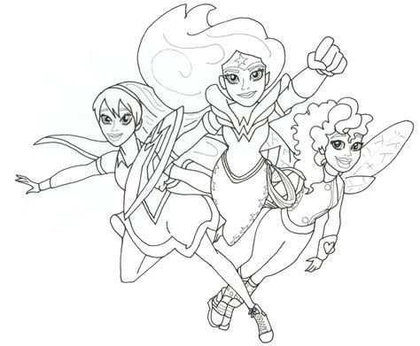 DC Superhero Girls Coloring Pages Pdf - Coloringfolder.com