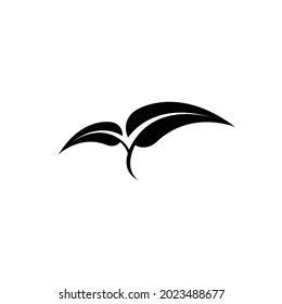 Leaf Silhouette Black White Can Be Stock Vector (Royalty Free ...