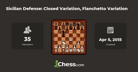 Sicilian Defense: Closed Variation, Fianchetto Variation - Chess Club - Chess.com