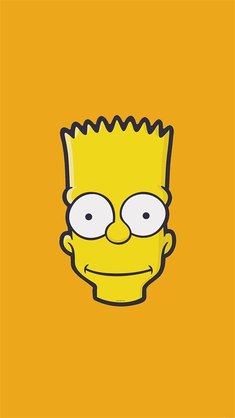 Bart Simpson Face Illust Art Yellow Minimal Simple #iPhone #7 #wallpaper | iPhone 8 wallpapers ...