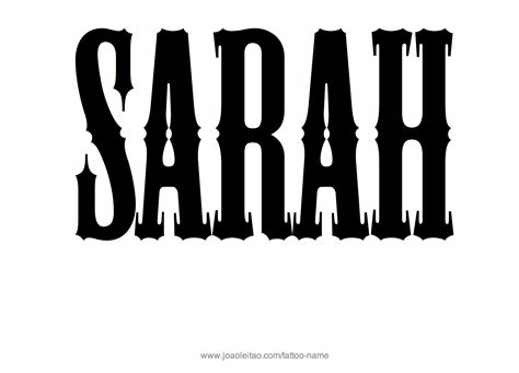 Sarah Name Tattoo Designs