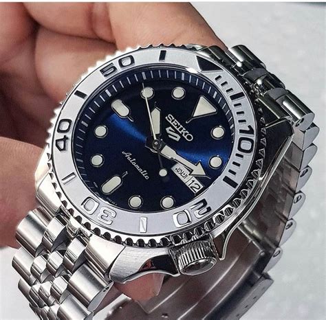 Jewelry & Watches Double Dome Sapphire Crystal Blue AR for Seiko SKX w/ Slim Bezel+Sloped Insert ...