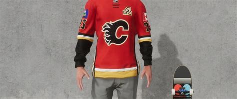 Skater XL: NHL Calgary Flames Jersey v 1.0.0 Gear, Real Brand, Crewneck ...