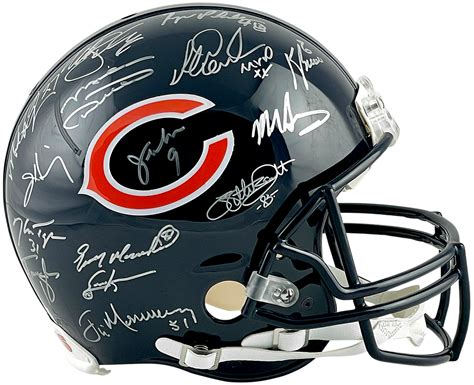 1985 Chicago Bears Team Autographed Authentic Full Size Helmet with 28 ...